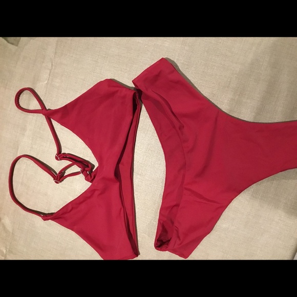 Red swimsuit - Picture 1 of 4